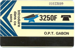 GABON : GAB05 3250 F, Blue / La Machine A Affranchir USED - Gabun