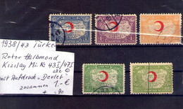 Türkey Michel Kizilay 43I,44I,45I,46I,47I Mit Aufdrück 'Devlet' - Used Stamps