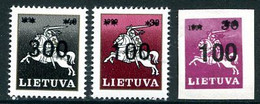 LITHUANIA 1993 Surcharges (3) MNH / **.  Michel 514-15, 522 - Lituanie