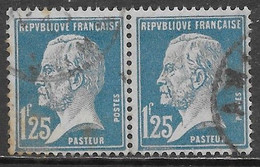 Francia France 1923 Pasteur 1.25F Couple YT N.180 US - Oblitérés