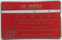 TCHAD : CHD06D 120 U Red Notched 901C USED - Ciad