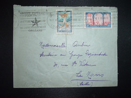 LETTRE GROUPE ESPERANTISTE ORLEANS TP ALGERIE 50c + VIGNETTE CONTRE LA TUBERCULOSE 1929 OBL.MEC.16 I 30 ORLEANS GARE (45 - Lettere