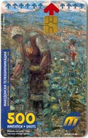 MACEDONIA : MAK27 500u Painting  Farmers And Crops USED - Nordmazedonien