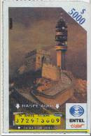 CHILI : CHLREM2 5000 Radio Tower And Castle ENTEL TICKET USED Exp: 30 APR 1997 - Chile