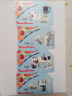 ITALIE SET 4 CARTES MOULINEX FRUITS BANANE FRAISE ORANGE 5000L UT - Levensmiddelen