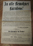 Original Plakat V. 1. WK - Weihnachts-Spendensammlung In Kärnten - 1914-18