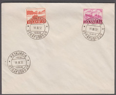 1952. ISLAND. AGRICULTURE & FISHING. FDC REYKJAVIK 14. III. 52.  (Michel 275-276) - JF411984 - Lettres & Documents