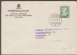 1956. ISLAND. 70 AUR On Cover  REYKJAVIK -1.VI.56.  (Michel 288) - JF411987 - Briefe U. Dokumente