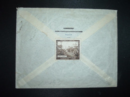 LETTRE TP PAIX 50c OBL.8-2 37 AUCH GERS (32) VIGNETTE NICE 1936 FEDERATION NATIONALE DES SYNDICATS DIOCESAINS D'ENSEIGNE - Briefe U. Dokumente