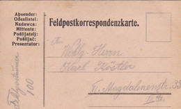 Feldpostkarte - Feldpostnummer 100 Nach Wien - 1. WK (53500) - Briefe U. Dokumente