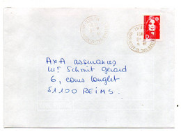 1991--cachet Manuel  REIMS  VAL-DE-MURIGNY - 51 Sur Lettre Destinée à REIMS-51 - Handstempels