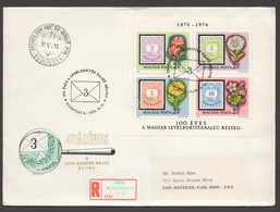 1974  Centenaire Du Timbre Hongrois Minr  Block 105A  Bloc-feuillet - FDC