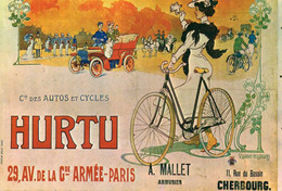 HURTU CHERBOURG  - Cie Des Autos Et Cycles - Femme à Vélo - Wielrennen