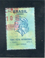 BRESIL    1995   Taxe Perçue  Y.T. N° Tarif International  Oblitéré - Timbres-taxe