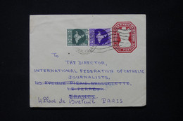 INDE - Entier Postal + Compléments De Engandigur Pour La France En 1953 - L 82991 - Briefe