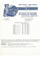 VP FACTURE 1962 (V2030) ANDRé PIRSON (1 Vue) Draperies - BRUXELLES Rue Des Six Jetons - Kleidung & Textil