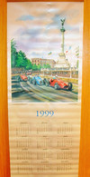 CALENDRIER Sur TOILE 1999 (genre Soie ) , GRAND PRIX DE BORDEAUX 1953. NEUF Jamais Déroulé De Son étui - Grand Format : 1991-00