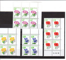 1998 - 4  Blocs De 4 Timbres / 6 Timbres   : N ° 240 à 243 Dont 1 Coin Daté - 1989-2008