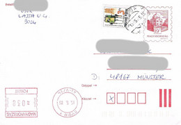 Ungarn Bedarfsbrief Aus Györ Nach Münster - Zusätzlicher Freistempel + Meterstamp - Lettres & Documents