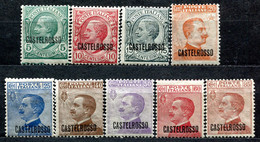 Z2263 ITALIA ISOLE DELL'EGEO CASTELROSSO 1922 Sassone 1-9, Serie Completa, MH*, Val. Cat. Sassone: € 360, Ottime Condizi - Castelrosso