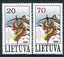 LITHUANIA 1991 Ascent Of Everest MNH / **.  Michel 484-85 - Lituania