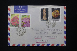INDE - Enveloppe De Manipal Pour La France En 1985 Avec Vignette Au Dos - L 83065 - Covers & Documents