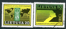 LITHUANIA 1991 Lithuanian World Games Used.  Michel 482-83 - Litouwen