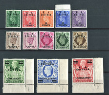 ERITREA 1950  FRANCOBOLLI GRAN BRETAGNA SOP.TI B.A.ERITREA E NUOVO VALORE  SASSONE 14/26 ** MNH - Eritrea