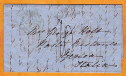 1853 - 4 Page Folded Personal Letter In English From Liverpool, England To Genoa, Italia Via London, Calais & Beauvoisin - Marcofilia