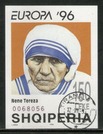 Albania 1996 Mother Teresa Nobel Prize Winner Sc 2508 M/s Used # 2470 - Mother Teresa