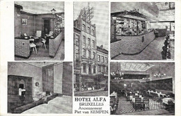 BRUXELLES (1210) : Hôtel Alfa-Nord, 16 Avenue Des Boulevards. CPA Multi-vues Publicitaire. - Cafés, Hôtels, Restaurants