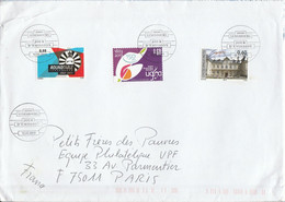 LUXEMBOURG AFFRANCHISSEMENT COMPOSE SUR LETTRE POUR LA FRANCE 2013 - Storia Postale