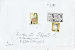 LUXEMBOURG AFFRANCHISSEMENT COMPOSE SUR LETTRE POUR LA FRANCE 2012 - Storia Postale