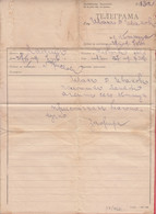 116K57 / Bulgaria 1904 Form 51 (3733-1903) Telegram Telegramme Telegramm  , Plovdiv - Letnitsa  , Bulgarie Bulgarien - Andere & Zonder Classificatie