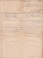 116K57 / Bulgaria 1904 Form 51 (3733-1903) Telegram Telegramme Telegramm  , Plovdiv - Letnitsa  , Bulgarie Bulgarien - Unclassified