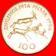 • ANTELOPES (1993-2015): TANZANIA ★100 SHILLINGS 1994 MINT LUSTER! LOW START ★ NO RESERVE! - Tanzania