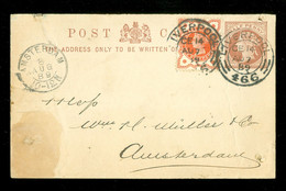 MENGFRANKERING * HANDGESCHREVEN POSTCARD Van GREAT BRITAIN * Uit  1889 Van LIVERPOOL Naar AMSTERDAM  (11.868K) - Covers & Documents