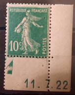 France/French Stamp 1921-22 N°159 Papier X Cd 11/7/22 **TB - ....-1929