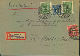 1946, Einschreiben Ab BERLIN-FROHNAU Mit überstempeltem R-Zettel Von Berlin 5 - Autres & Non Classés