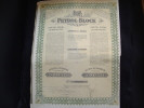 Share Action " Petrole Block " Roumanie Bucarest  1924 Reste Des Coupons Bon état - Petrolio