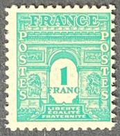 FRA0624MH - Gouvernement Provisoire - Arc De Triomphe De L'Étoile - 1 F MH Stamp - 1944 - France YT 624 - 1944-45 Triomfboog