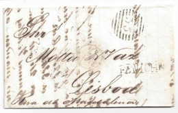 Portugal Lettre De Peniche 15 Mars 1859 A LISBONNE Poinçon Nominatif PENICHE, 25 Reis D. PEDRO V #13 Mundifil - Covers & Documents