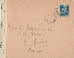 FRANCE ALGERIE - 1943 COVER ALGER TO GENEVE  CENSORSHIP - 22506 - Storia Postale