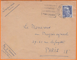 DAGUIN Sur Enveloppe De 03  BOURBON L'ARCHAMBAULT  Postée   Le 24 5 1952 - Oblitérations Mécaniques (Autres)