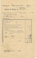1893 / Colis Postal De Bruxelles Belgique / Agence En Douane De Givet (frontière) / Chemins De Fer De L'Est - Otros & Sin Clasificación