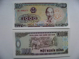 UNC Banknote Vietnam 1000 Dong 1988 P-106 Animal Elephant - Vietnam