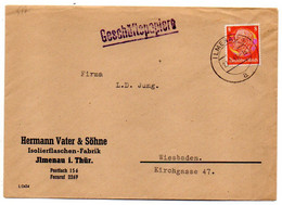 Allemagne--1943-- Lettre De ILMENAU  Pour  WIESBANDEN  N° 710 Seul Sur Lettre--Hermann VATER & SÖHNE...........à Saisir - Covers & Documents