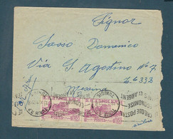 France -  TUNISIA -       1910 COVER TUNIS TO MESSINA ITALY - CENSORSHIP  - 24718 - Lettres & Documents