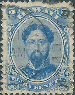 Hawaii,1882 King Kamehameha V, 5C Blue,Oblitered - Hawaii