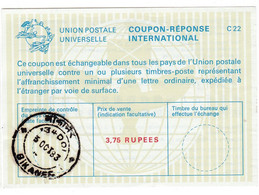 INDIA Coupon Universal Postal Union C22 BIKANER 1983 3.75 Rupees - Zonder Classificatie